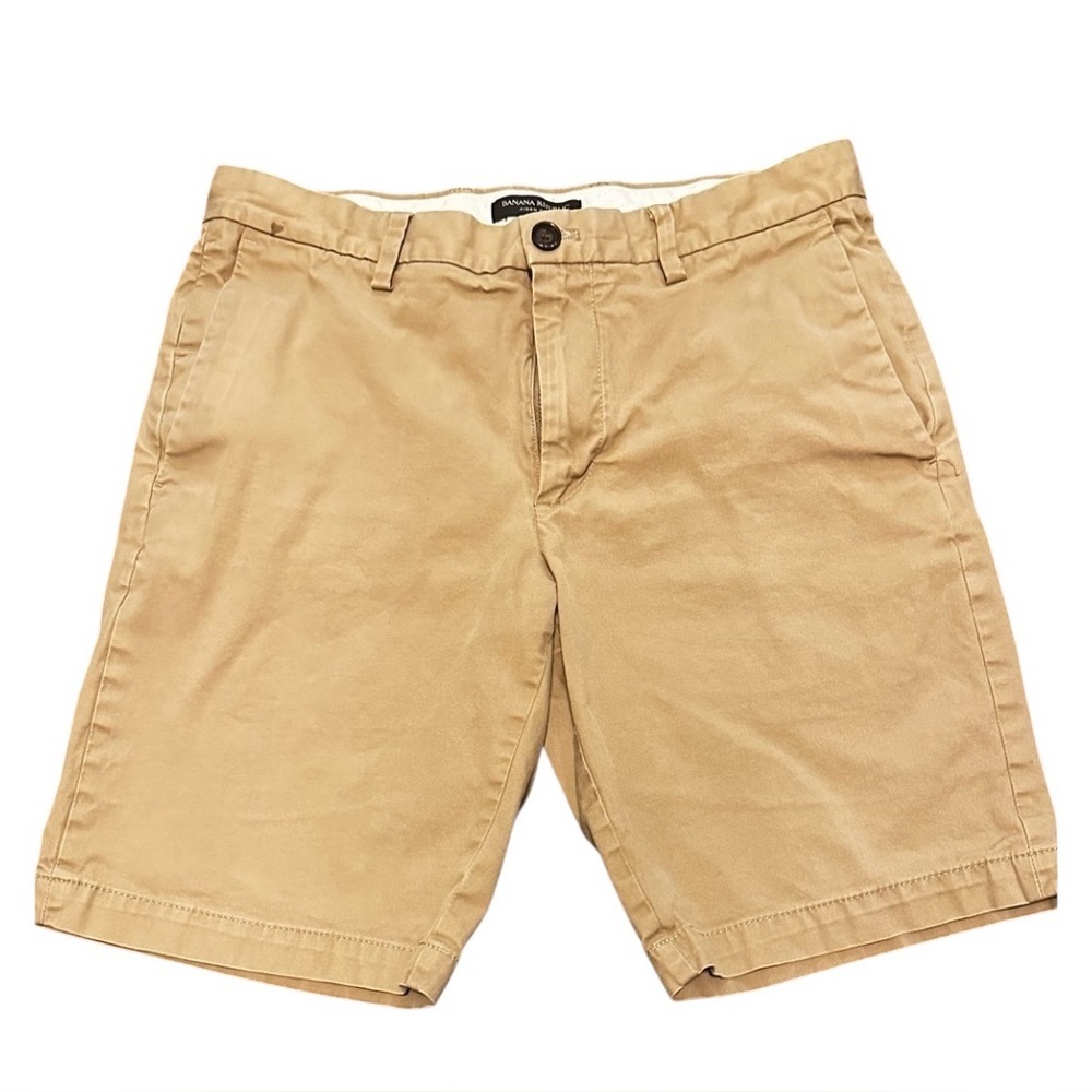 Banana‎ Republic Tan Flat Front Aiden Shorts